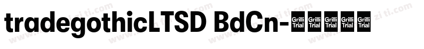 tradegothicLTSD BdCn字体转换